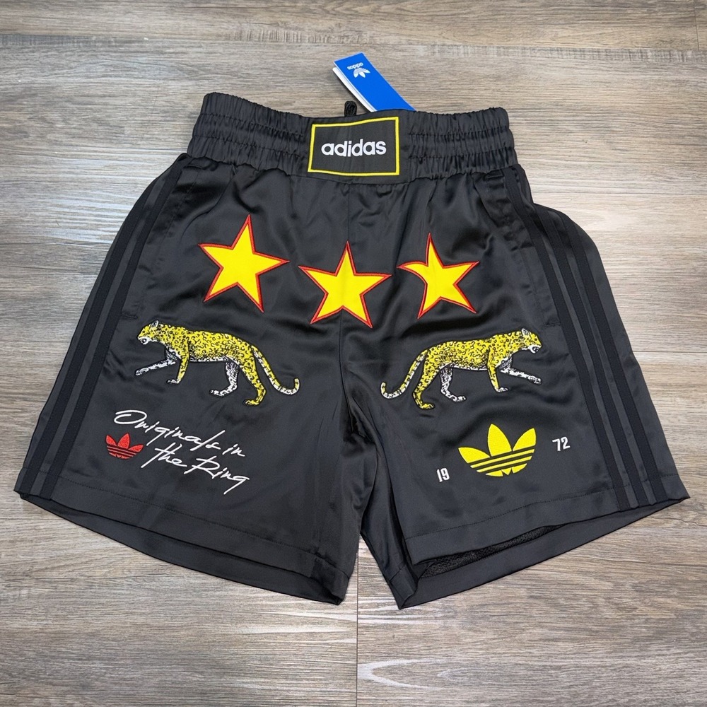 NWT Adidas Originals In The Ring Graphic Satin Boxing Style Shorts Mens Small